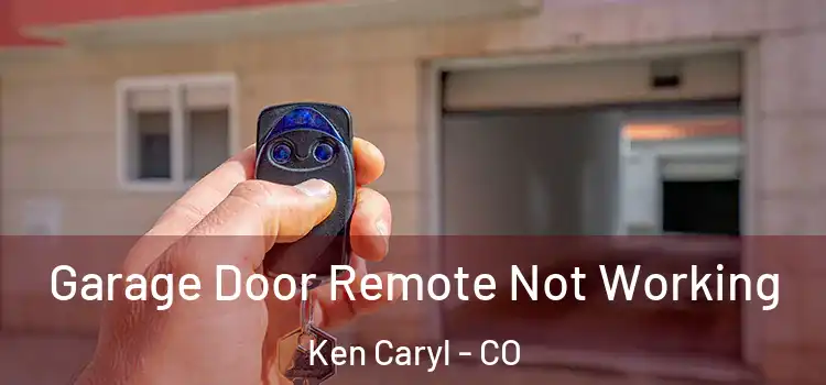  Garage Door Remote Not Working Ken Caryl - CO